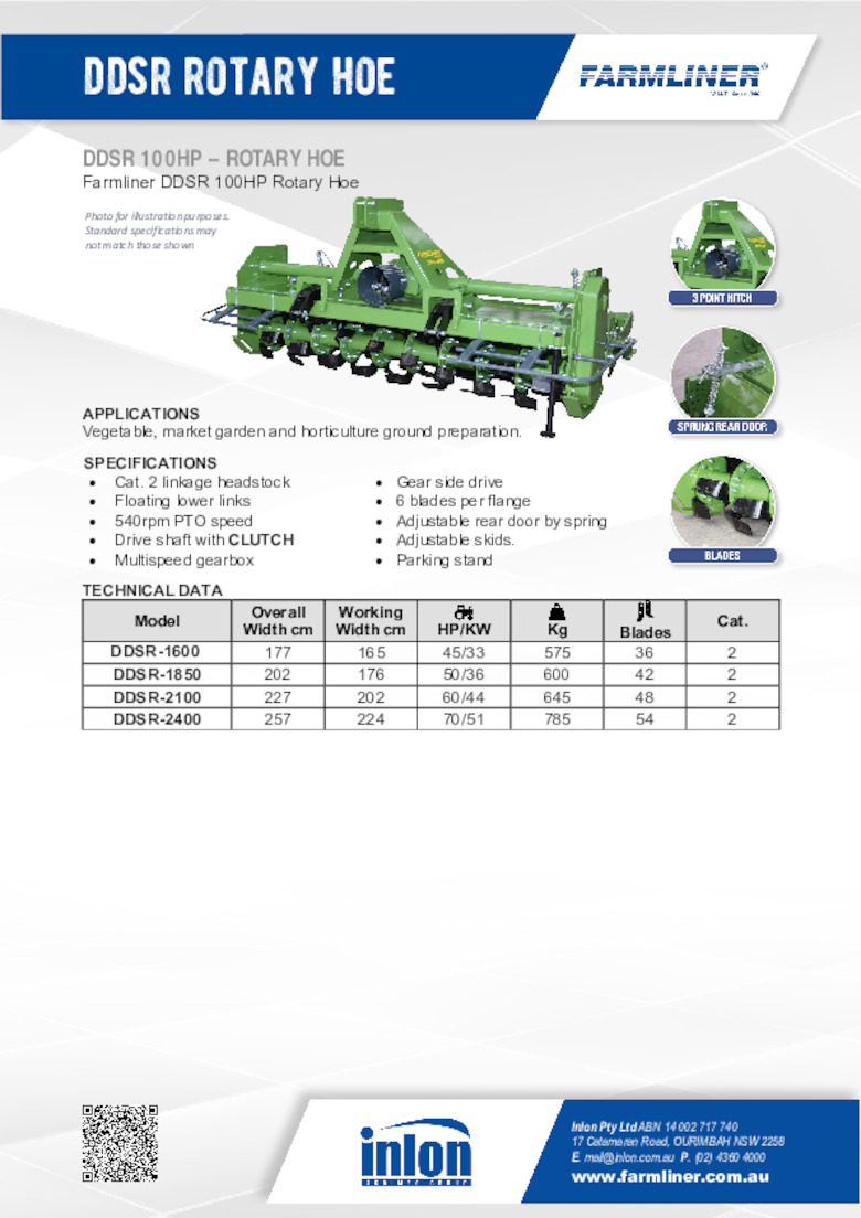 DDSR Rotary Hoe